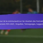Évaluation des activités de festival dans les festivals de base de la FIFA 2025 : engagement, succès, retours des participants